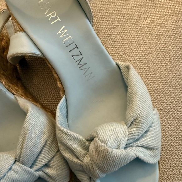 Stuart Weitzman Playa Espradille Knot Wednesday Sandals in Light Blue - Picture 5 of 6